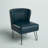 Euclid Faux Leather Chair With Metal Base-1978972596