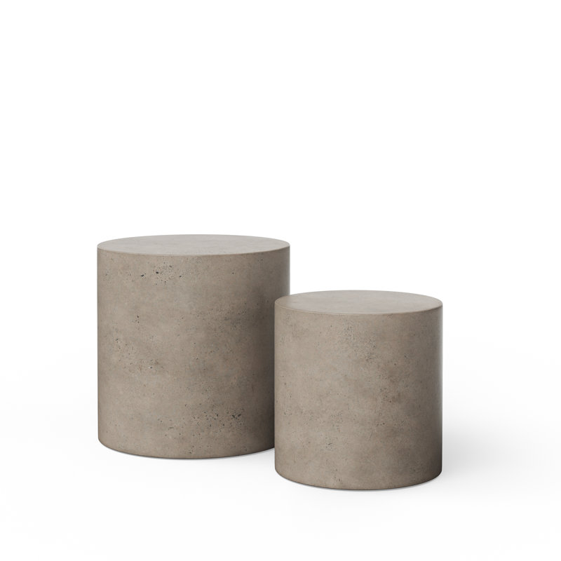 Tables gigognes en béton, Gris