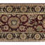 Manchuria Wool Oriental Area Rug in Black/Wine