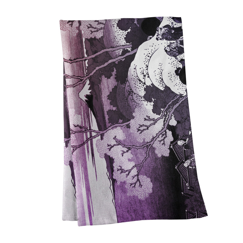 Tea Towel Kitchen Towel, Cotton Twill, Brown/Pink