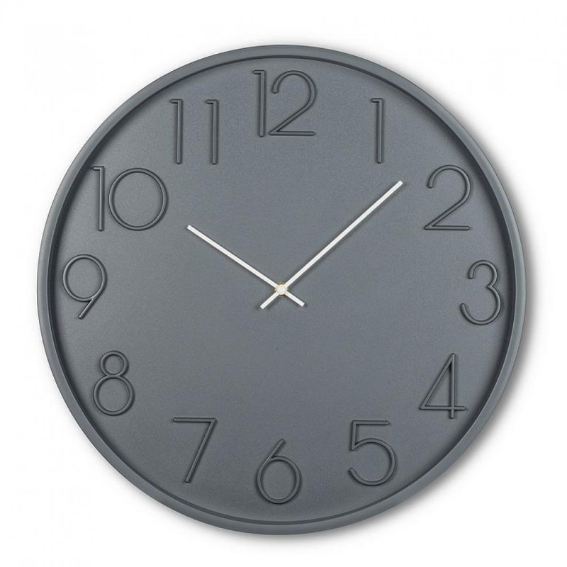 Wall Clock Clock, Charcoal