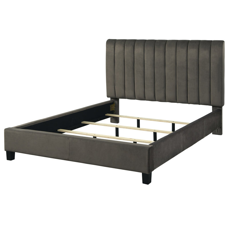 Grand lit standard Johniel, Taupe