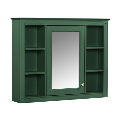Armoire à pharmacie 35 po x 27,5 po, armoire de rangement murale pour salle de bain, armoire murale avec miroir