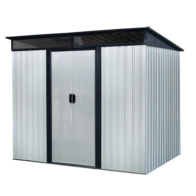 Spacious 8ft X 6ft Outdoor Metal Storage - Maximize Garden, Lawn Space Shed With Material