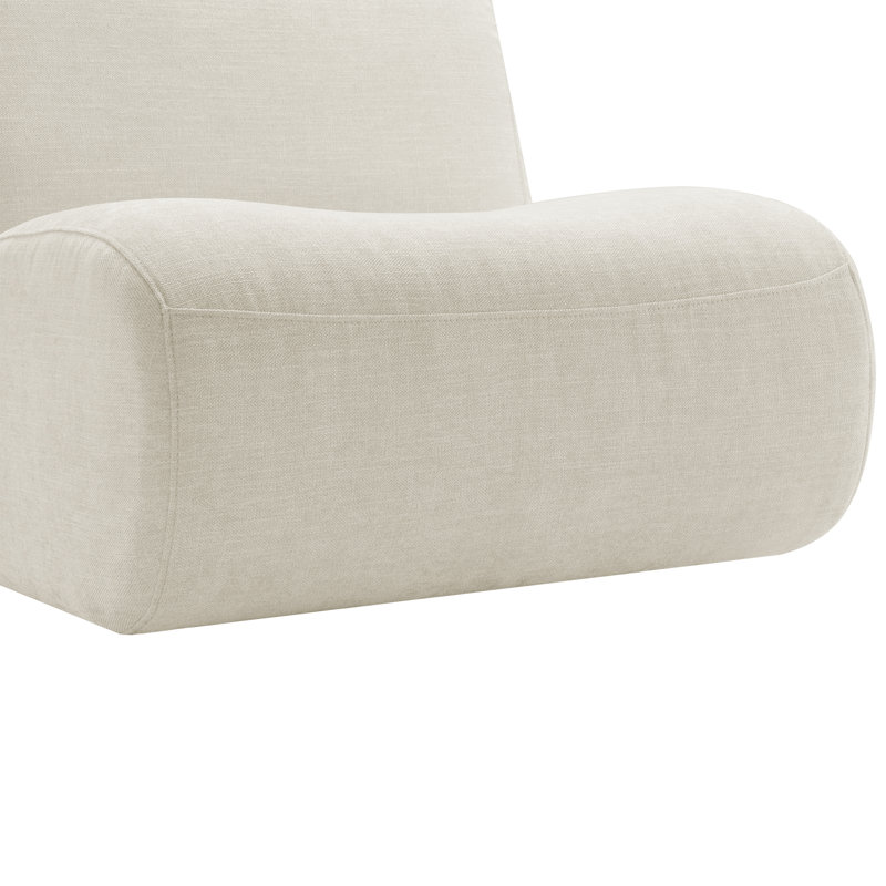 Nita 33'' Swivel Upholstered Accent Chair, Milo Linen Chenille