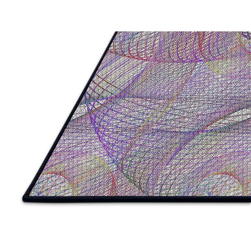 Tapis mauve / blanc Tern, Rectangle 2 pi x 5 pi
