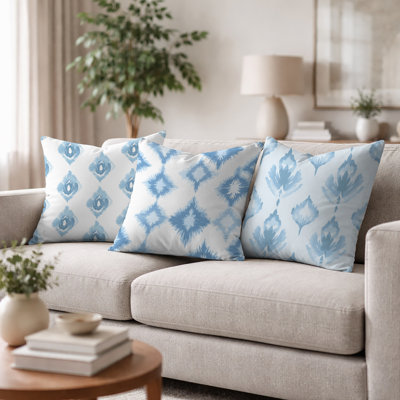 Coussin Modern Modern - coussin imprimé bleu et blanc Whisper