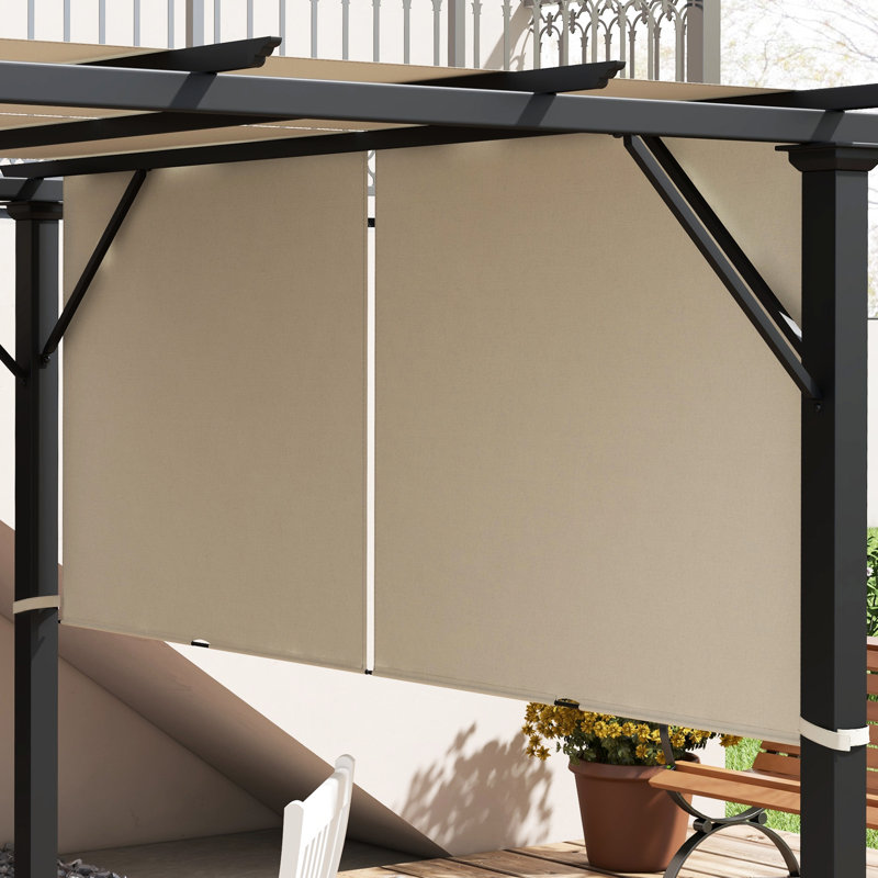 2 pièces de remplacement pour auvent de pergola, kaki - housse, compatible avec une pergola de 10 x 11,8 pi, installation rapide et simple pour une installation sans effort