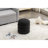 006-Soft Boucle  Round Ottoman Footrest Stool,Black-1857471247