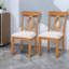 Chaises de salle à manger rembourrées Comfort, style moderne en bois d'hévéa pour petite cuisine