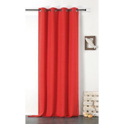 Gotlind Linen Room Darkening Curtain Single Panel