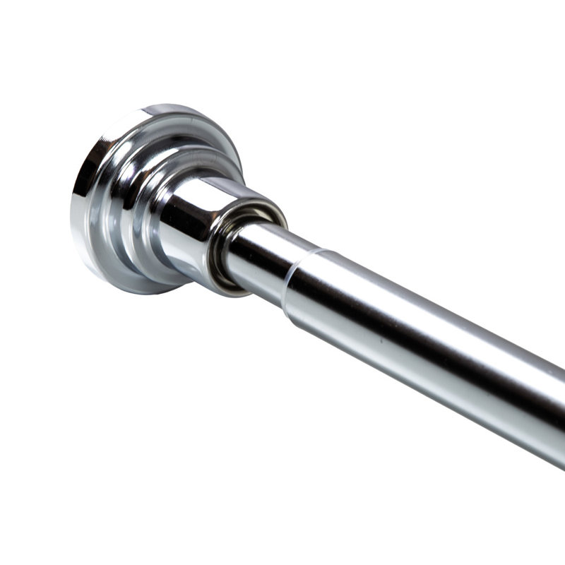Tringle de rideau de douche à tension ajustable Classic Classic pour salle de bain, 76 po, Chrome poli