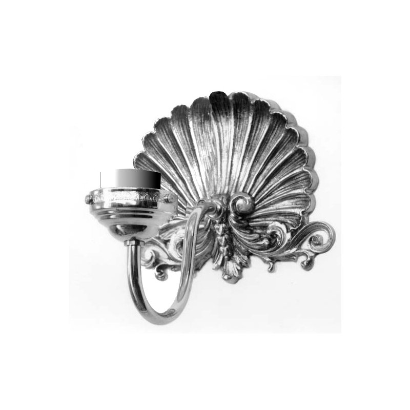 Cranston Armed Sconce, Antique Silver