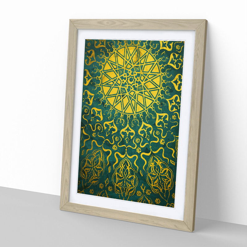 Grammar of Ornament - Picture Frame Graphic Art, Oak Framed, 90cm H x 65cm W x 2cm D