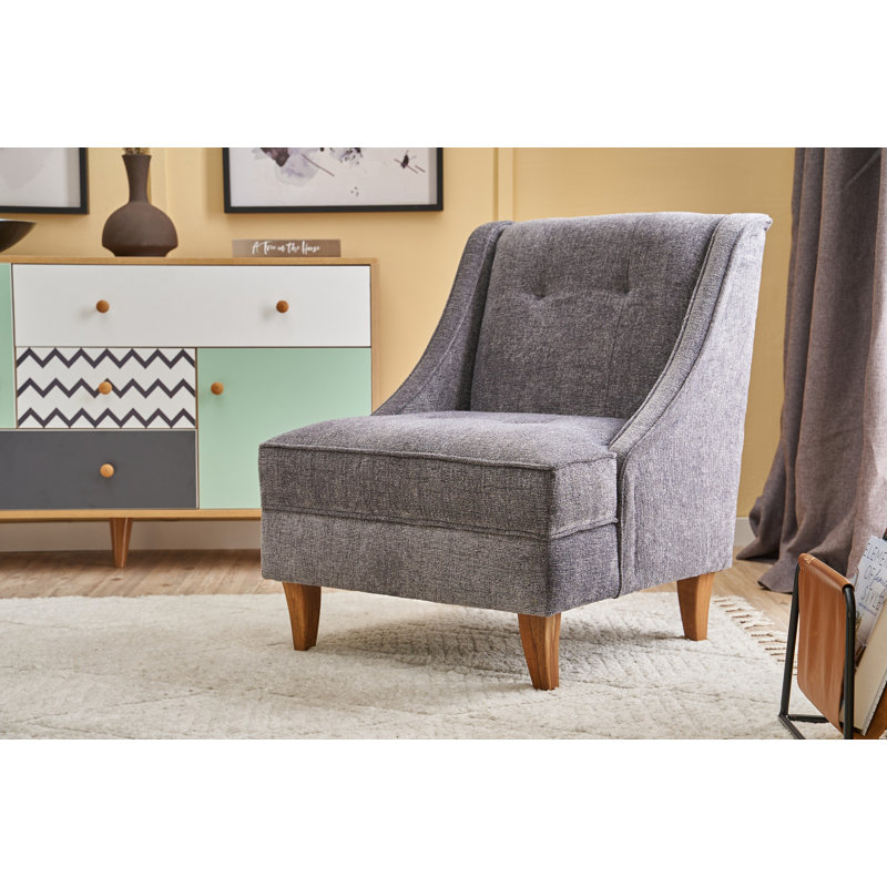 Fauteuil à oreilles, Mélange de polyester gris Nampreet