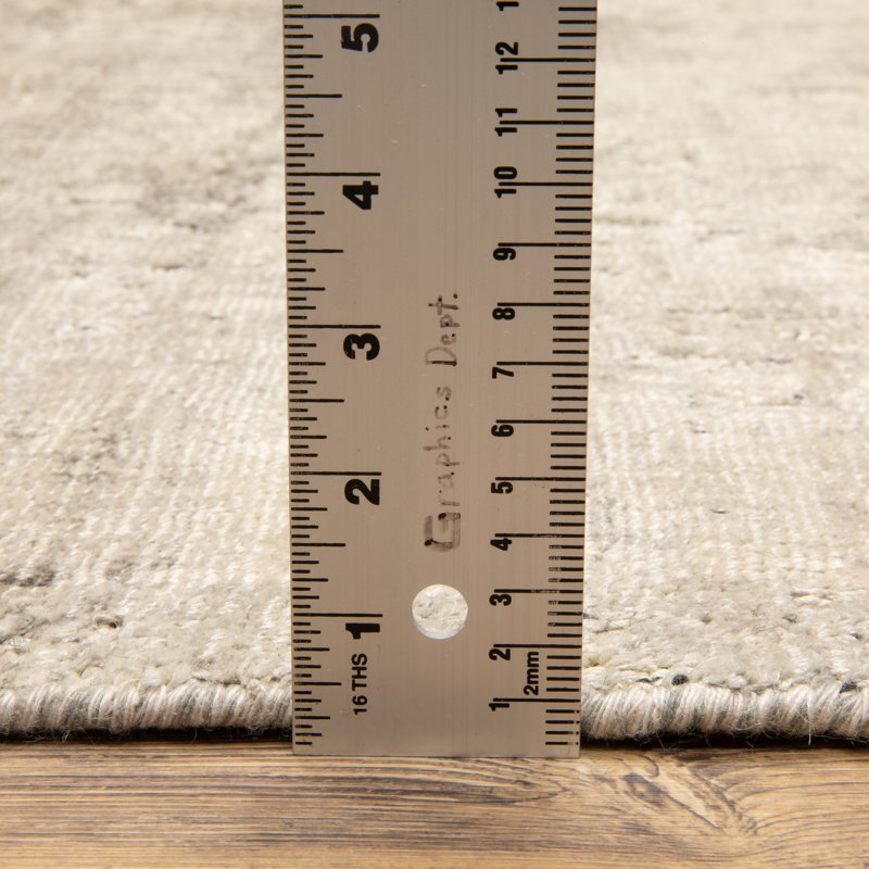 Tapis beige / gris anthracite Azaiah, Tapis de couloir 2 pi 6 po x 8 pi