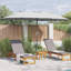 Garden Parasol Polyester and Aluminium Outdoor Shade UV Sun Protection-1543355942