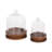 Claussen Two-Piece Glass Cloche Decor Set