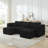 Space-saving Black Foam Sofas, Modern Compact Modular Style For Home