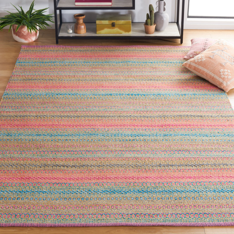 Tapis en coton tissé à plat Lindsae, Rectangle 9 pi x 12 pi