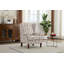 Chaise d'appoint moderne avec pieds en bois rétro, fauteuil rembourré confortable, canapé simple à motif floral pour le bureau de la chambre à coucher du salon
