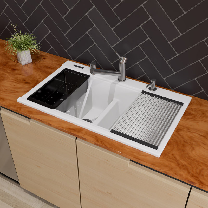 Alfi Brand Kitchen Faucet, Brushed Stainless Steel