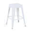 24 tabourets de bar sans dossier en métal de 24 po de hauteur comptoir, non empilables, détachables, simples et faciles à assembler, espace pour îlot de cuisine, bar, salle à manger - tracas de ton blanc - couleur rapide