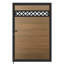 Barrière d'intimité décorative 6 pi H * 4 pi l avec cadres en métal et ensembles de boutons, barrière en bois composite en plastique - sans les poteaux-123514898-123050406-123175783