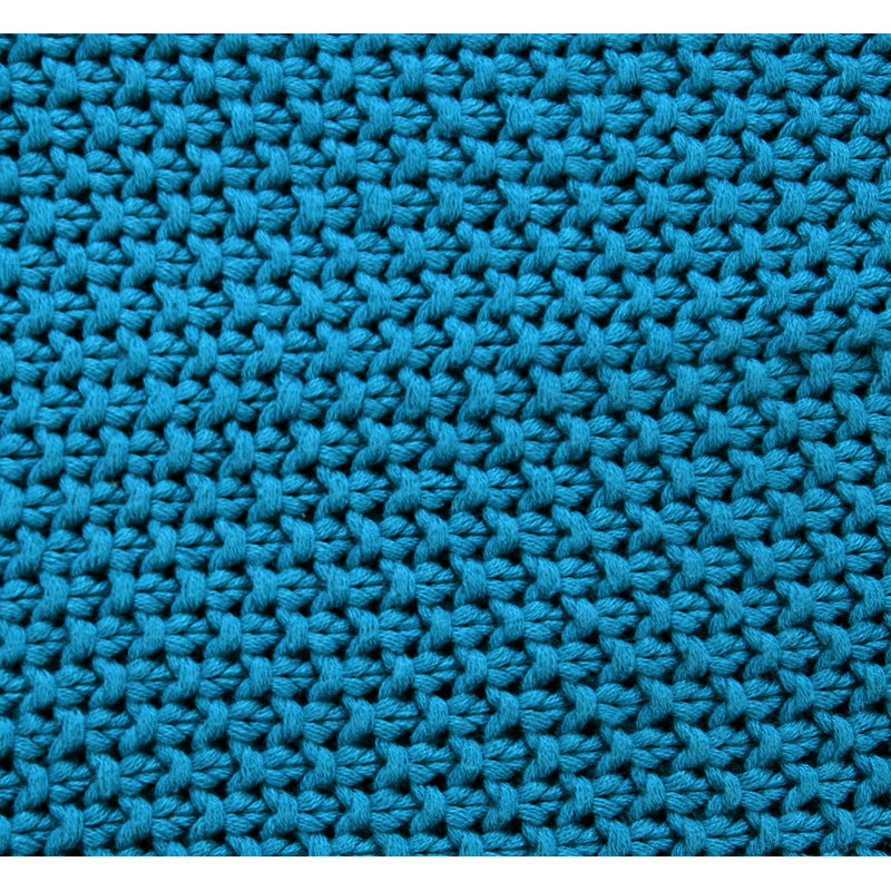 Jeté 100% coton, Bleu sarcelle