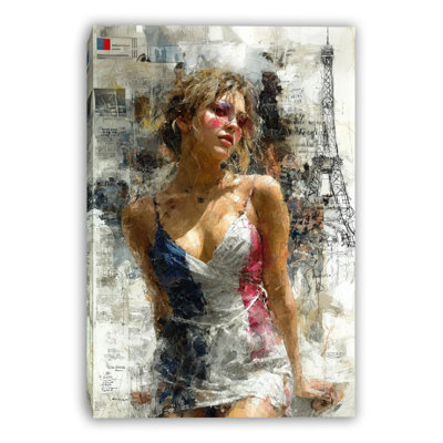 Art mural sur toile abstraite Parisienne