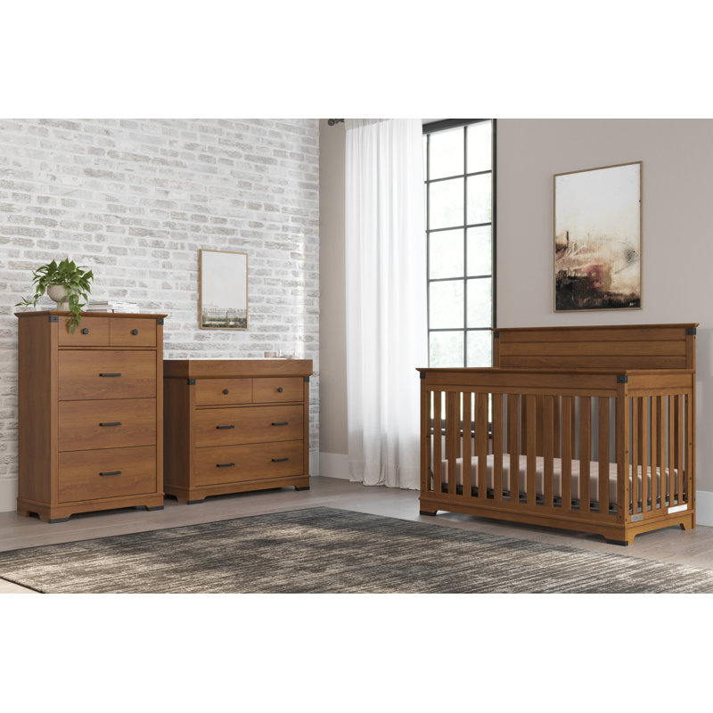 Redmond 4 Piece Nursery Set Set A, Coach Cherry