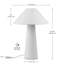 Lampe de table en céramique 18 po Novogratz X Globe, crème mat, abat-jour en tissu effilé blanc cassé, interrupteur à bascule en ligne, cordon transparent de 5 pi, bureau personnel, bureau, salon-471154280