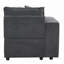 Fauteuil d'appoint gris à dossier gauche