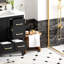 Ensemble de meuble-lavabo 36 po avec lavabo en résine, armoire de rangement en bois massif, ensemble de meuble-lavabo autoportant avec 5 tiroirs et portes à fermeture douce-1141146891