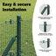 Vidaxl Welded Wire Fence With 7 Posts Steel-114858295-114858301