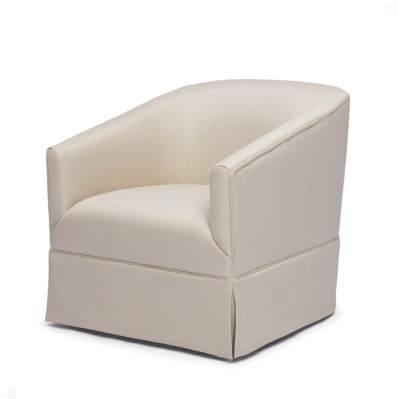 Chaise pivotante à jupe en lin Earl