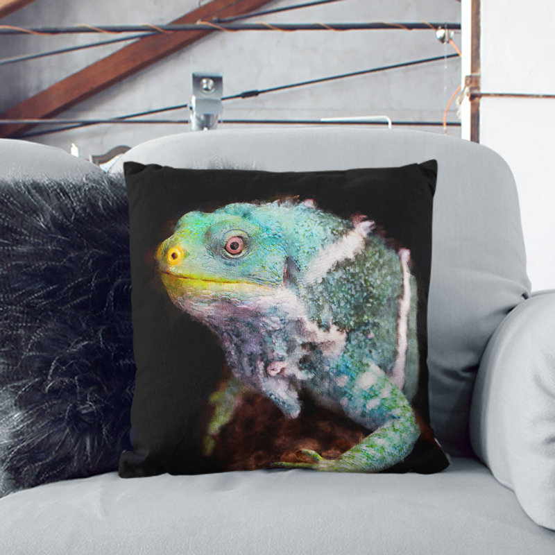 Square Throw Cushion, 40cm H x 40cm W x 15cm D, Black
