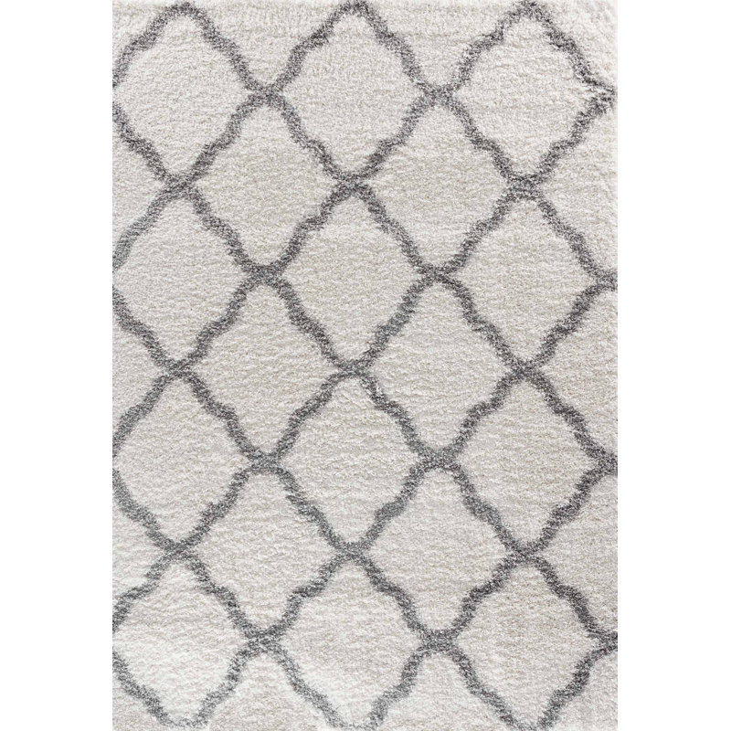 Bening Geometric Shag Area Rug, Rectangle 80 x 150cm