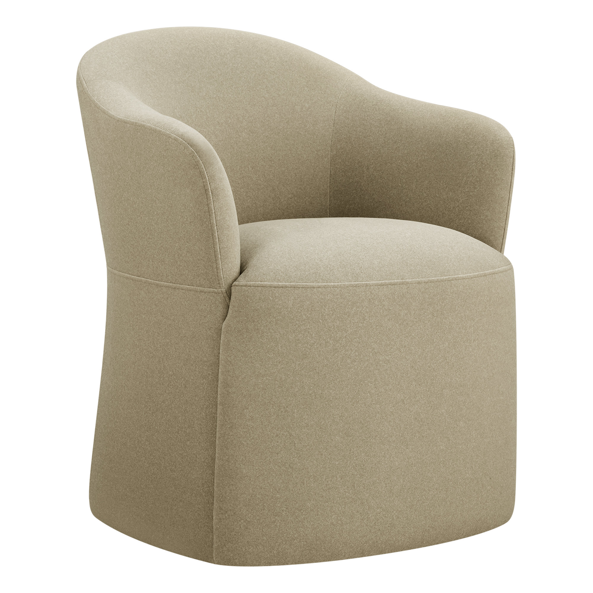 Janina Upholstered Arm Chair, Vesper Sand Velvet