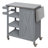 Foldable Outdoor Kitchen Island Patio Kitchen Island Outdoor Kitchen Cart Portable Prep Station with Lockable Wheels, Storage Cabinet and Towel Rack for Patio and Outdoor, Grey-1228102834