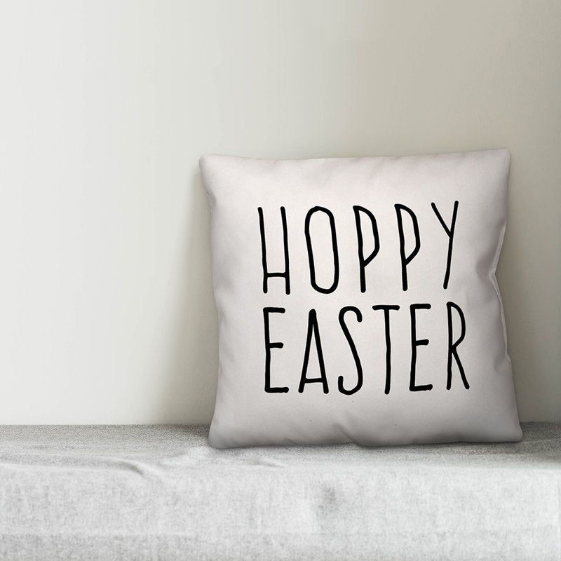  Hoppy Easter Throw Pillow
