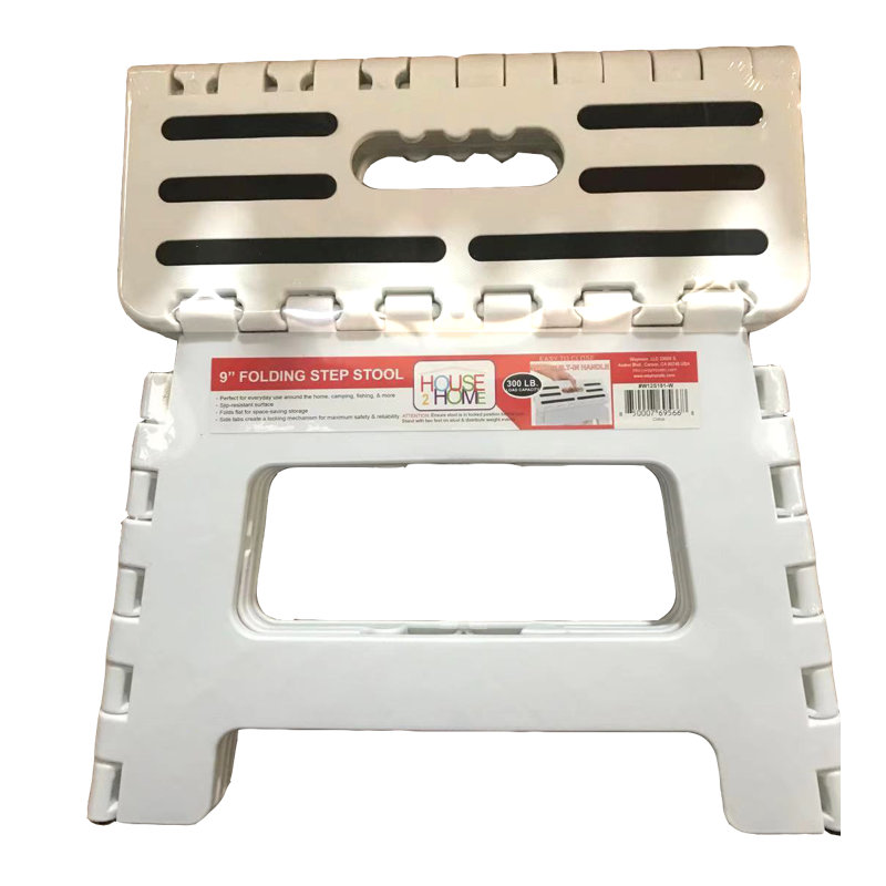 Peerless 1 - Step Plastic Lightweight Folding Step Stool, White