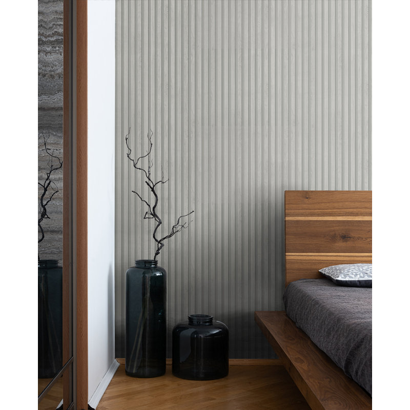 Rouleau de papier peint L 27 pi x l 27 po Libbna, Gris perle