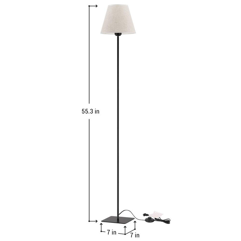 Ensemble de lampes sur pied 55 ", Noir
