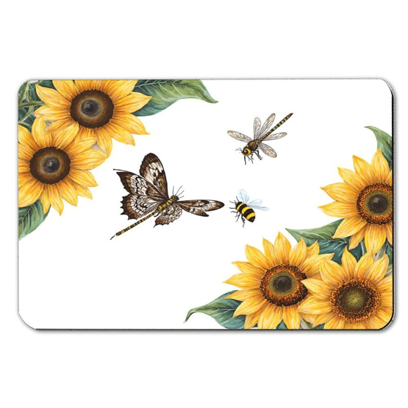 Tapis de bain tournesol avec insectes pour salle de bain, 16 x 24