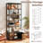 2PCS 8-tier Bookshelf 79'' Freestanding Bookcase w/ 4 Fabric Drawers & Storage