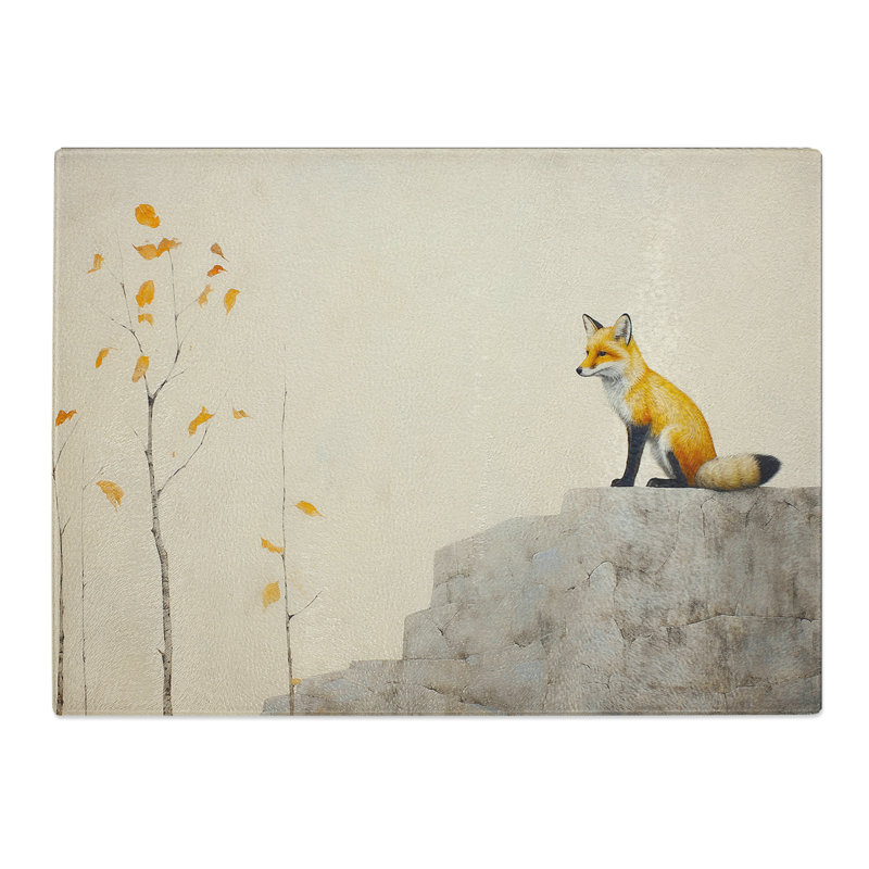 Fox Minimalism  Glass Chopping Board