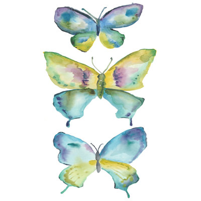 Jeweled Butterflies IV 1 Piece Wrapped Canvas Painting
