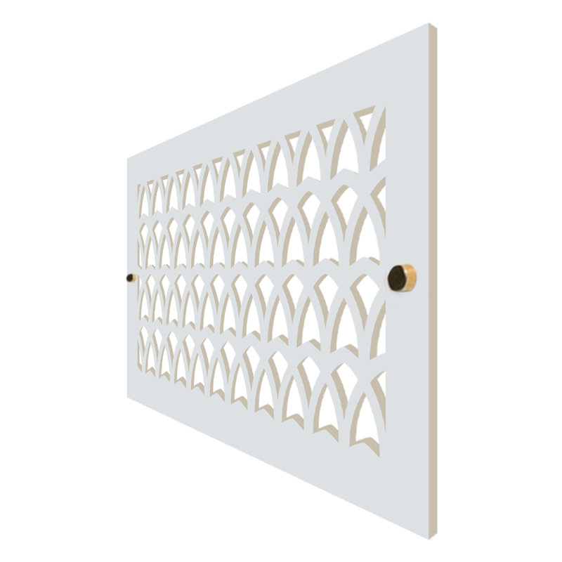 Registres muraux et de plafond Stellar Air White avec vis en laiton - 2 x 10 (ouverture de conduit) 4 x 12 - Arches célestes