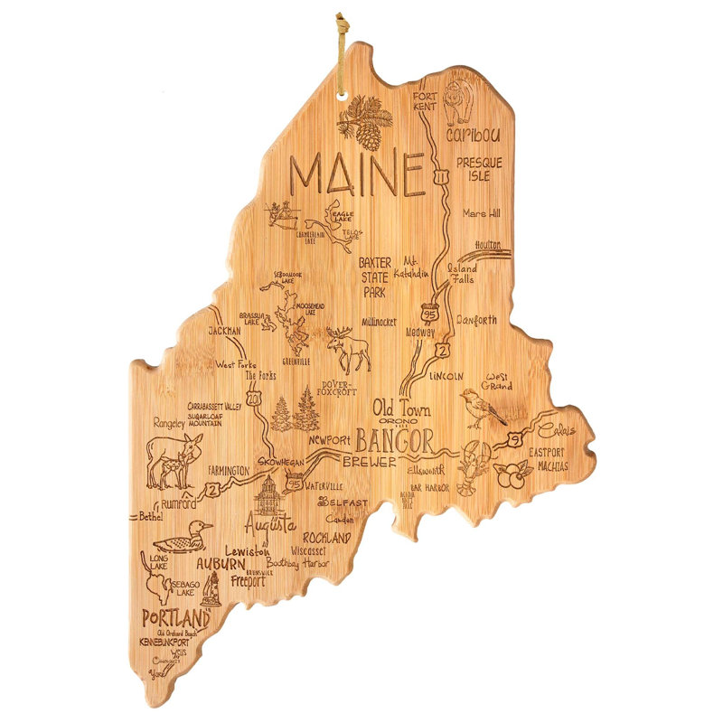 Planche à découper en bambou Totally Bamboo State Destination Series Maine